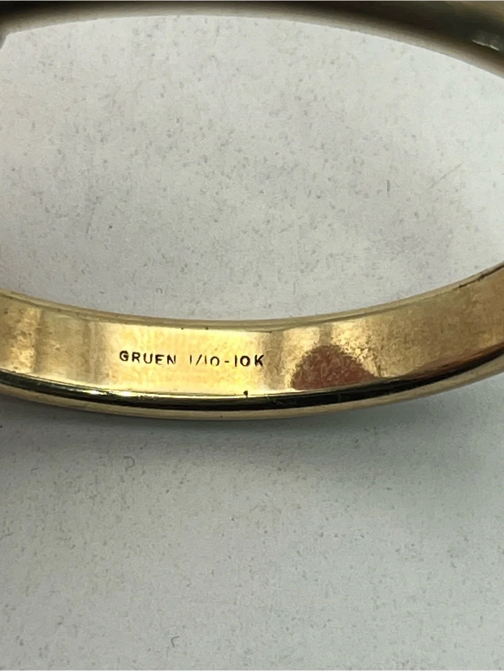 10k gold filled Gruen mechanical bangle bracelet style watch vintage NOT working